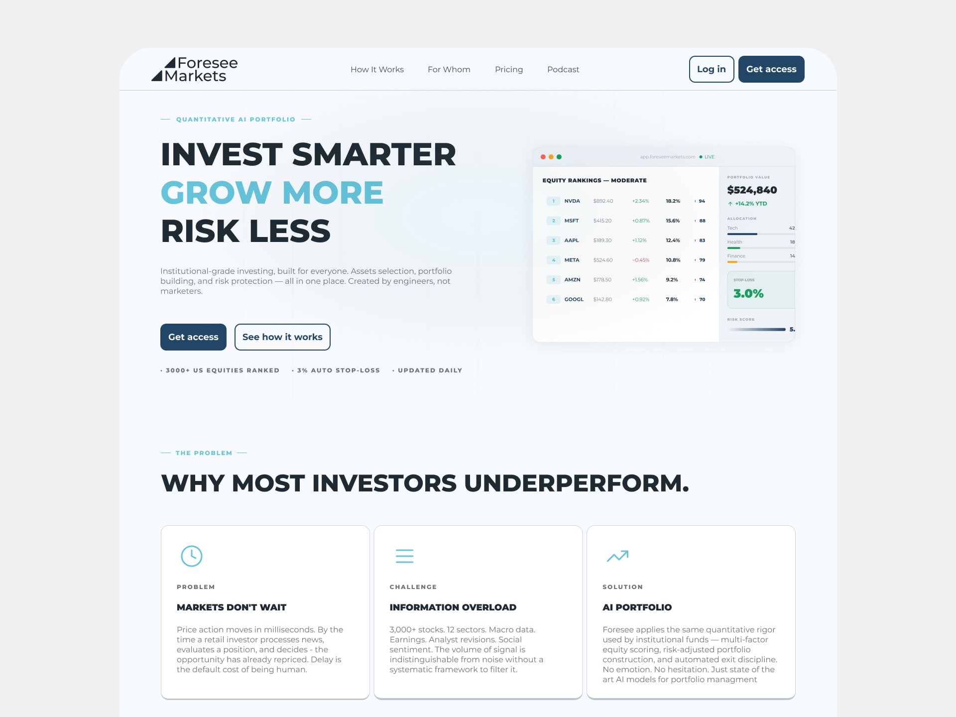 A website built to present the product clearly.