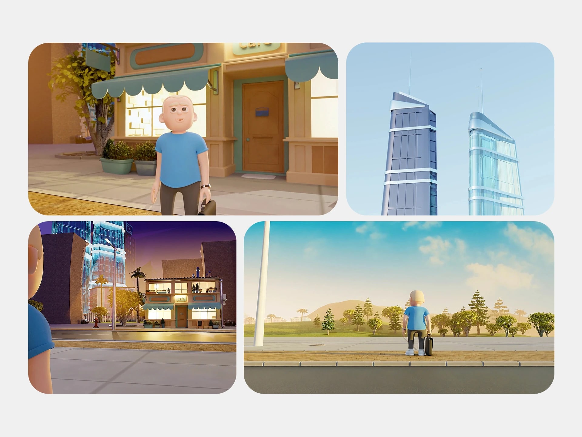 Game cartoon environment build